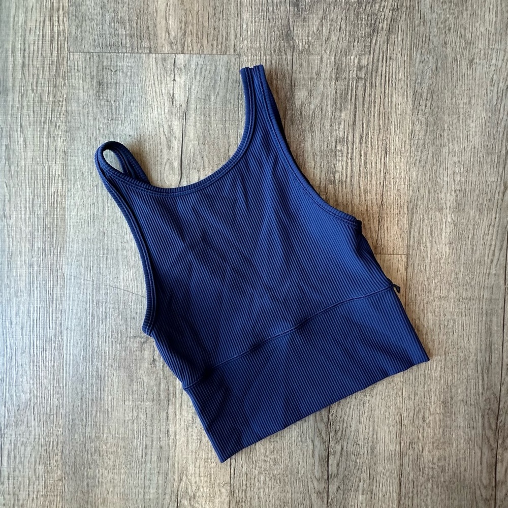 Lululemon Ribbed Power Pivot Tank - Blue